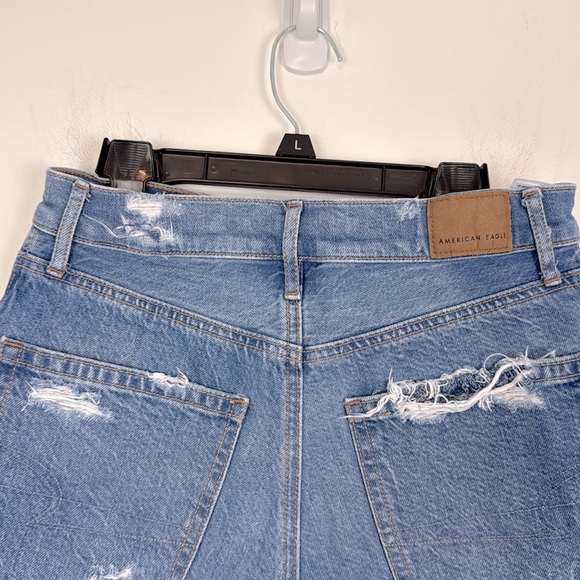 American Eagle Highest Rise 90’s Boyfriend Denim/Jean Distressed Shorts. Size 2 - Picture 5 of 12